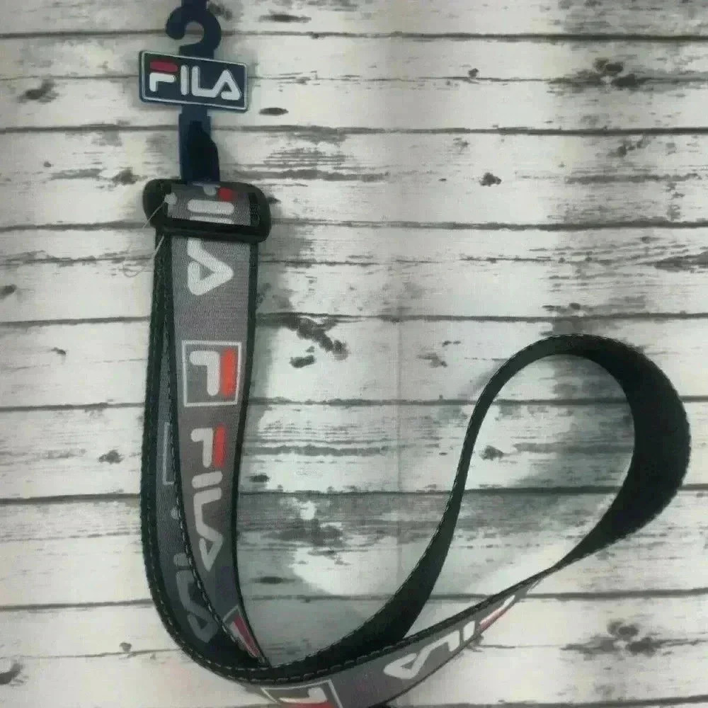 FILA MEN'S GRAY/RED/WHITE FILA LOGOS POLYESTER WEB BELT ADJUSTABLE OSFA $25 NWT
